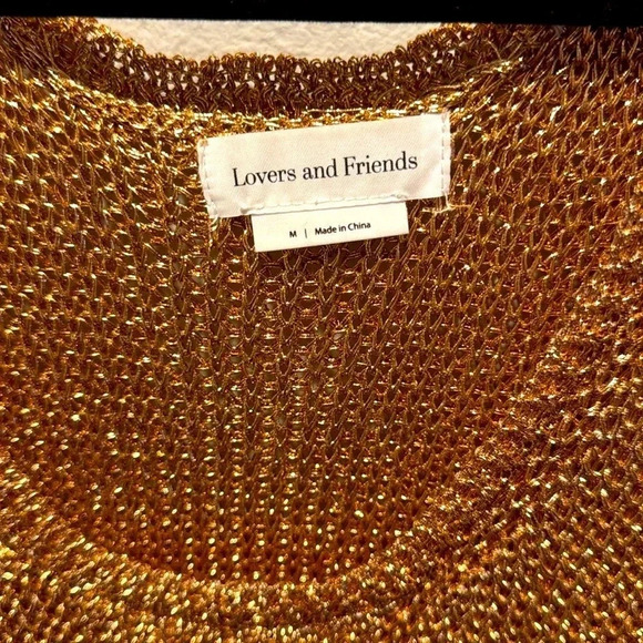 Lovers and Friends Fiona Rose Gold Maxi Dress size M - Picture 8 of 10